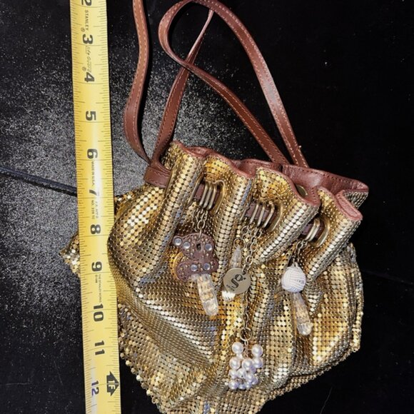 Cole Haan Gold Mesh Hanging Charms G Series Limited Edition Retail $500 - Picture 10 of 16